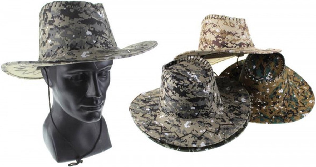 Borvat® | Camo hoed heren 37 cm